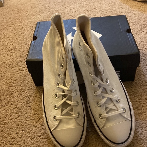 NWT! Never worn Converse All Star High Top Platforms All White. - Picture 2 of 5